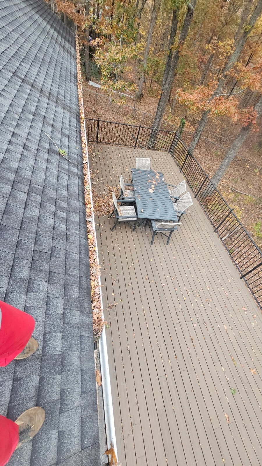 Autumn Cleanup Success for a Clear Patio and Pristine Gutters